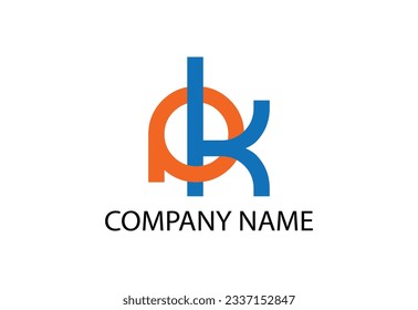 creative letter AK KA  logo design vector