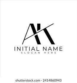 Creative Letter AK Logo. Abstract Business Logo Design Template