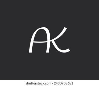 creative letter AK logo design vector