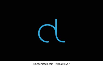 Creative letter AL graphic lines alphabet icon logo design