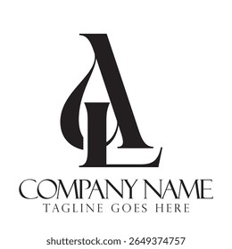 Letra criativa AL ou LA conceito de design de logotipo vetorial para uma empresa e uma identidade de empresa