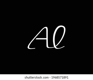 creative letter AL logo design vector template