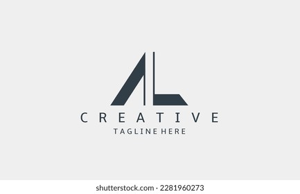 Creative letter AL, AL Logo Design Template Vector. Modern A L logo design.