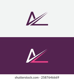 Creative letter AL, AL Logo Design Template Vector. Modern A L logo design.
