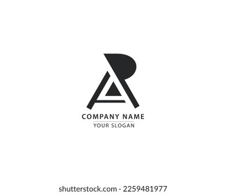 creative letter AP or AR logo design vector template