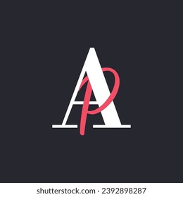 Creative Letter AP Logo Design. Abstract Initial A and P logo, usable for branding and business logo