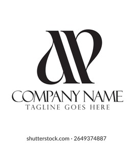Letra criativa AP ou PA vetor logotipo design conceito para uma empresa e uma identidade de empresa