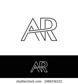creative letter ar logo design