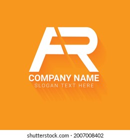 creative letter AR logo design template , Initials logo, minimalist logo, flat logo design