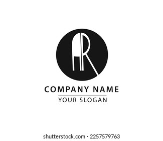 creative letter AR logo design vector template
