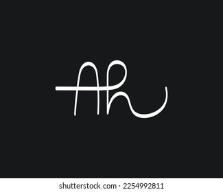 Vector de plantilla de logotipo AR de carta creativa