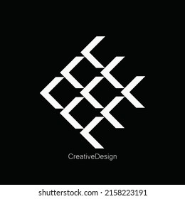 Elementos de plantilla de diseño de iconos de logotipo de pez de flecha de letra.