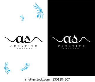 creative letter as, sa logo design vector
