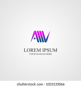 Creative Letter AV Logo design vector template