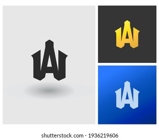 Creative Letter AW oder HA Logo erste Vorlage abstrakte Monogramm Vektordesign Idee