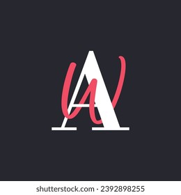 Creative Letter AW Logo Design. Abstract Initial A and W logo, usable for branding and business logo