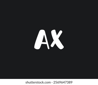 creative letter AX logo design template