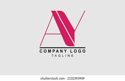 Creative letter AY luxury icon design with a line under it.