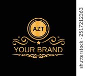 Creative letter AZT monogram for business logo design template