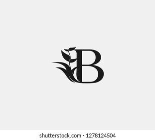 creative letter B abstract monogram flourishes ornament logotype vector
