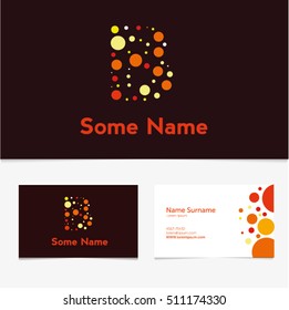 Creative Letter B design vector template on The Business Card Template.ABC Typeface. Type Characters
