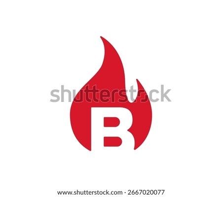 Creative letter b and fire logo vector icon symbol illustration	
