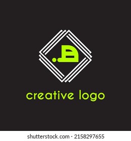 creative letter b geometric for logo company design