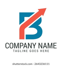 Creative Letter B Grow Up Moderne Vektor Logo Design Vorlagen für Unternehmen