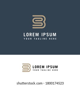 Letra creativa B dentro del logotipo S, letra logotipo SB