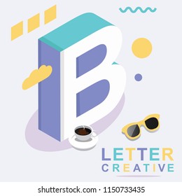Creative Letter B Logo Design Colorfull Shape