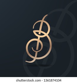Creative letter 'B' logo design. Vector image.