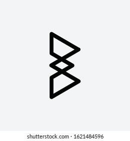 Creative letter B logo design vector template
