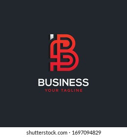Creative Letter B Logo design vector template Linear. Type Character Symbol Logotype.
