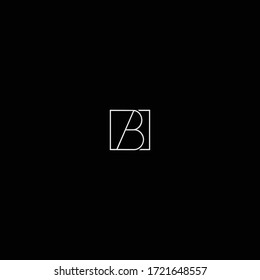 Creative letter B logo design in Square