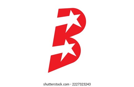 kreativer Buchstabe b, Logo-Design-Stern b