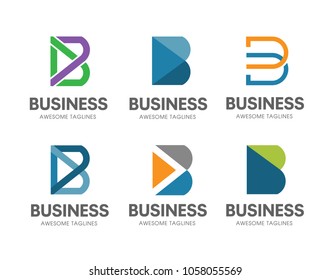 creative letter b logo set