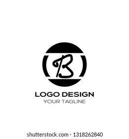 Creative Letter B logo template design. Modern flat letter B logo