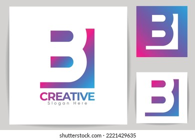 Creative Letter B Logo Template Design, With Gradient Color, Elegant Building With Monogram Letter N Logo Design  Premium Vector.