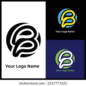 Logotipo creativo de la letra B con la paleta vibrante del color