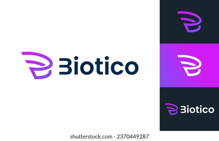 Creative letter b modern logo design vector template