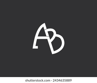 creative letter BA or AB logo design vector