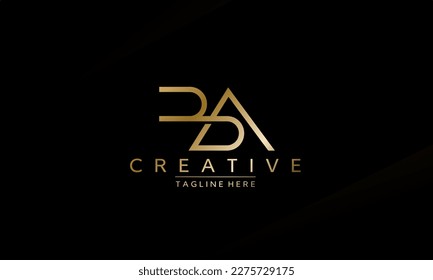 Creative letter BA, BA Logo Design Template Vector. Modern B A logo design.