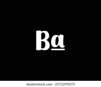 creative letter BA logo design template