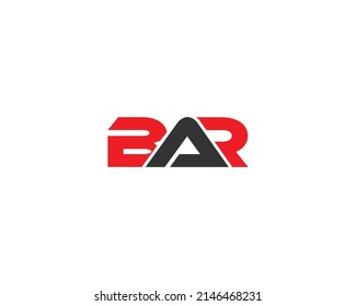 Ilustración de vectores de diseño de iconos con logotipo BAR de carta creativa.