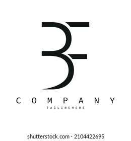 Creative letter  BF logo design elements simple letter BF letter logo Business corporate letter BF logo design with vector image   