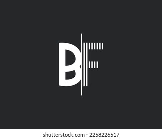 plantilla de vector de diseño de logotipo BF de letra creativa