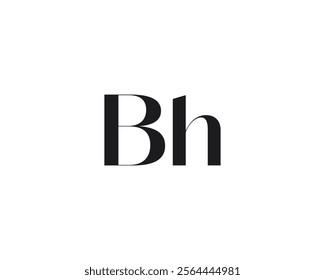 creative letter BH logo design template for company
