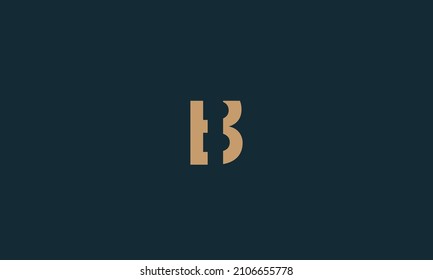Creative letter BI crossing from middle, alphabet icon logo design