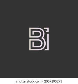 creative Letter BI logo design elements. simple letter BI letter logo, Business corporate letter BI logo design vector