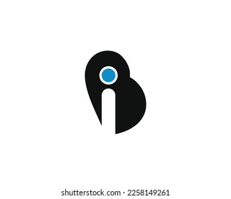 plantilla vectorial de diseño de logotipo BI de letra creativa